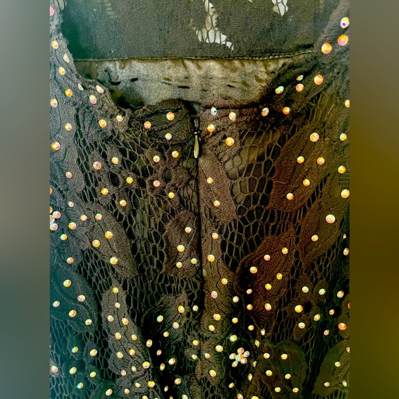 Jovani Rhinestone Gown, open low back, worn once, medium flowing train, like new - Picture 6 of 15